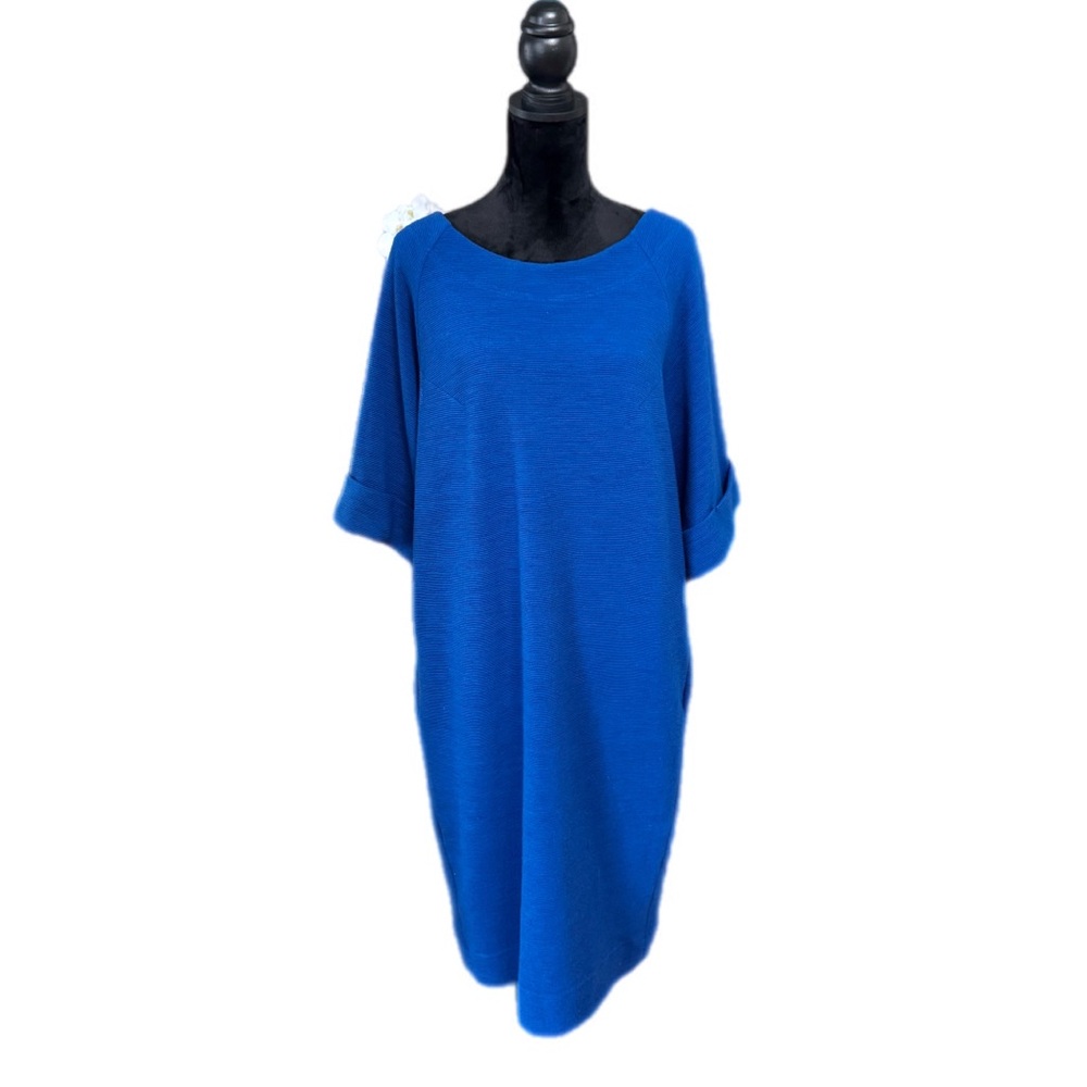 Weill Paris Wool Blend 1/2 Sleeve Knit Sheath Dress size 14